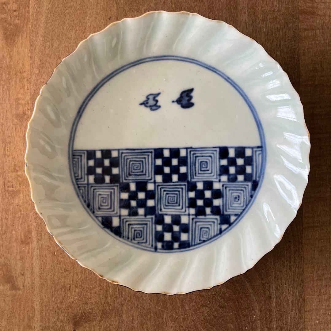 村田森 染付輪花皿 - メルカリ
