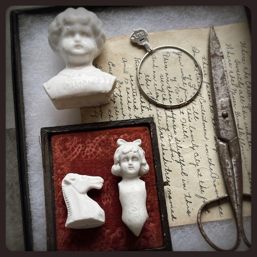 アンティーク ジャンクドロワーセット ビスクドールパーツ ets.