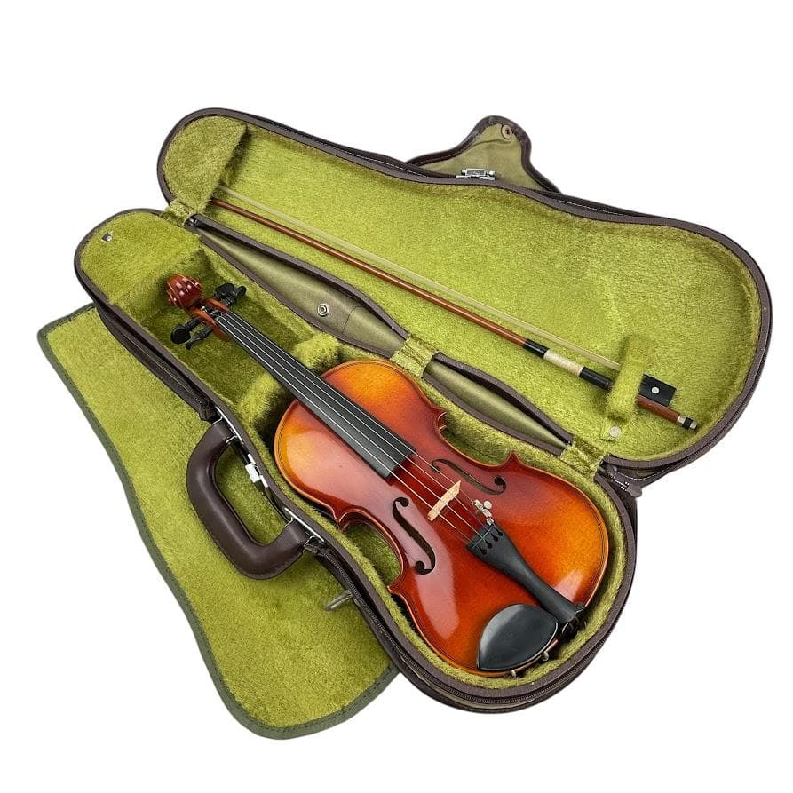 黄金期●鈴木バイオリン No.300● 1/8 1988年製 一枚板 極艶杢