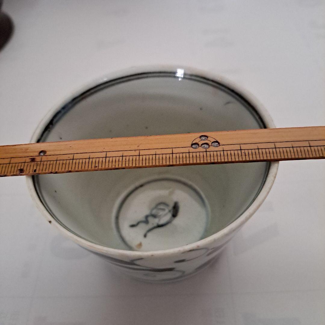 お値下げ中　江戸中　極上　蕎麦猪口　　花散らし図　1740～1770年