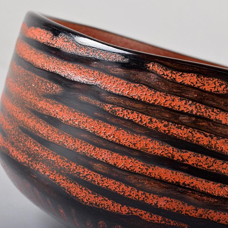 輪島塗　塗師　川岸充雅作　輪島本乾漆造り　御茶椀　共布共箱　U　R8375