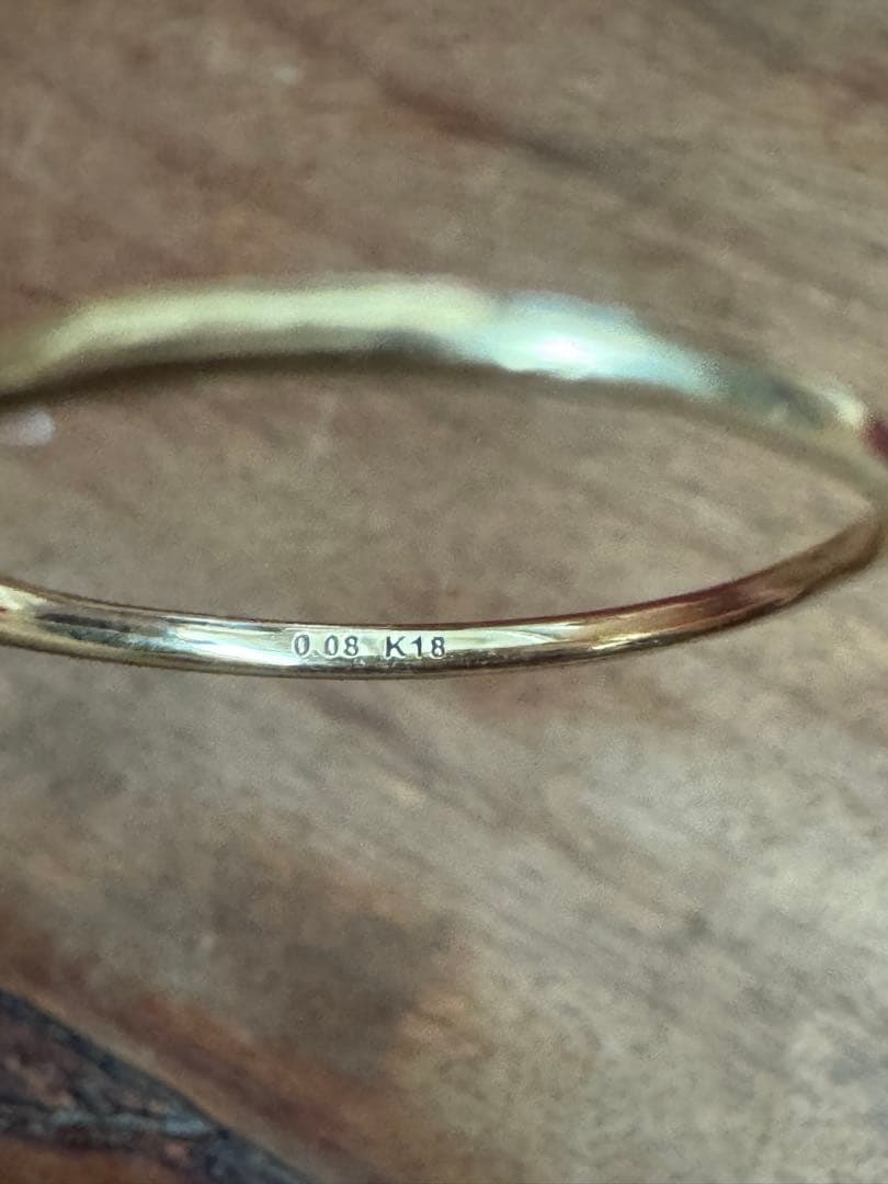 agete ダイヤモンドリング 20号 Ｋ18 0.08ct アガット