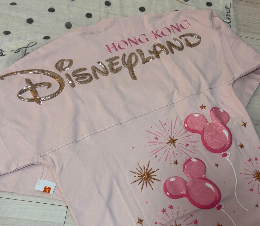 香港ディズニー 新作 スピリットジャージ スパンコール ピンク スピジャー 長袖