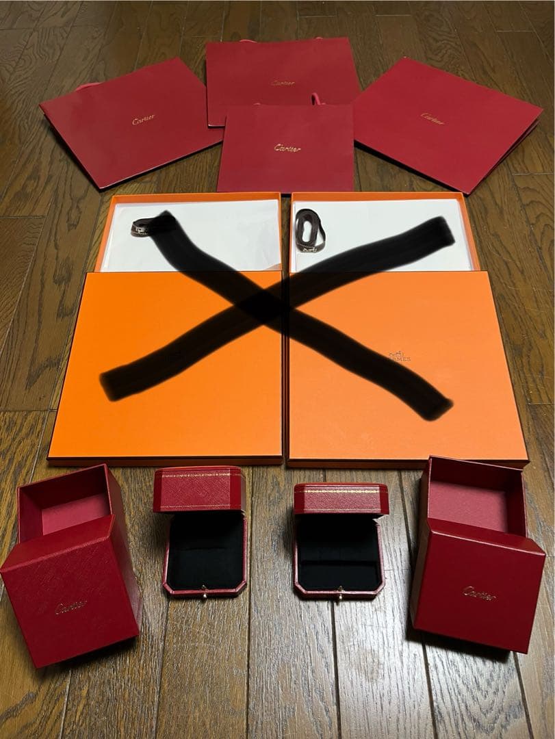 Cartier ジュエリーボックス リング用 ショッパー付き Cartier
