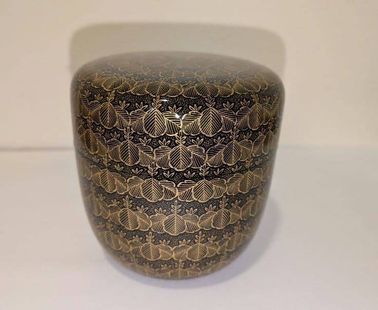 前志芸男 輪島塗 沈金 桐 中棗 茶道具 茶器 的々斉 永田宗