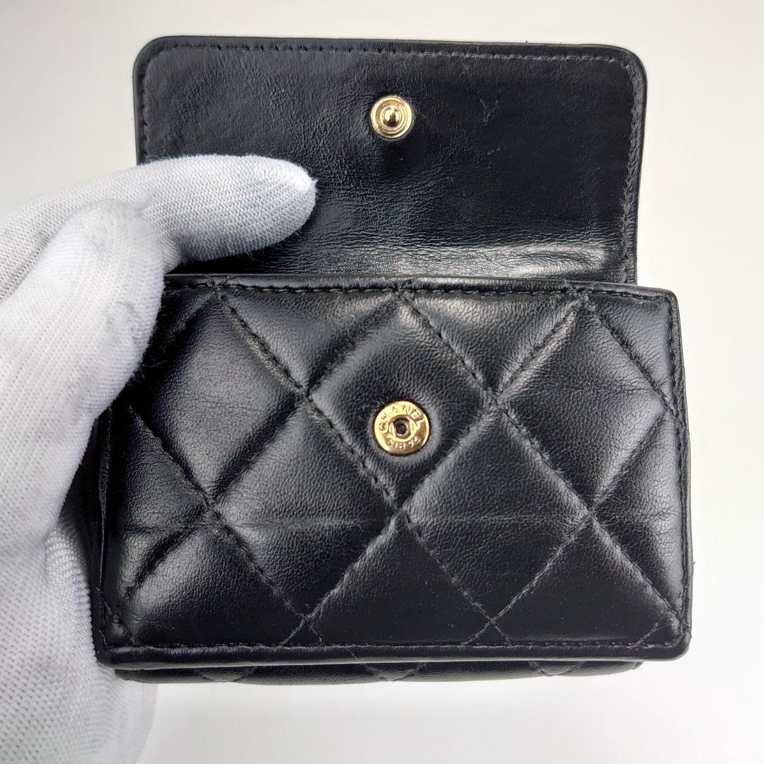 美品】シャネル マトラッセ 三つ折り ナノ財布 【希少・カンボン柄】2197