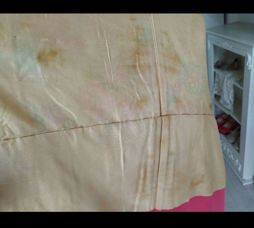 アンティーク薄ピンクの着物と3歳着物