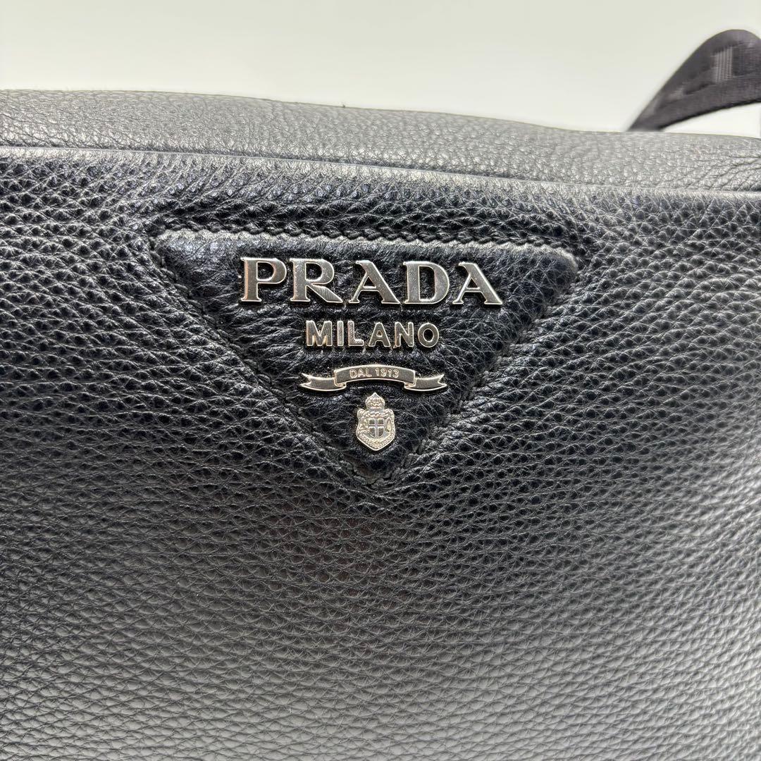 【極美品】 PRADA プラダ ショルダーバッグ ヴィッテロ ブラック 黒