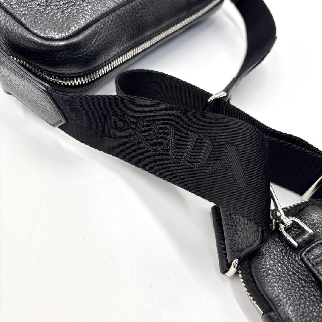 【極美品】 PRADA プラダ ショルダーバッグ ヴィッテロ ブラック 黒