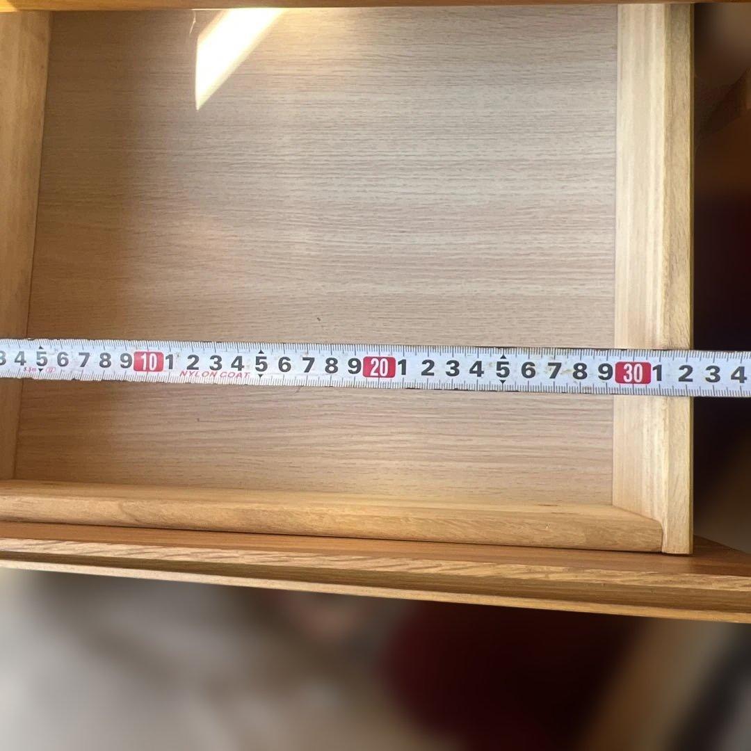 ナチュラルウッド スリムデザインチェスト サイドボード リビングボード