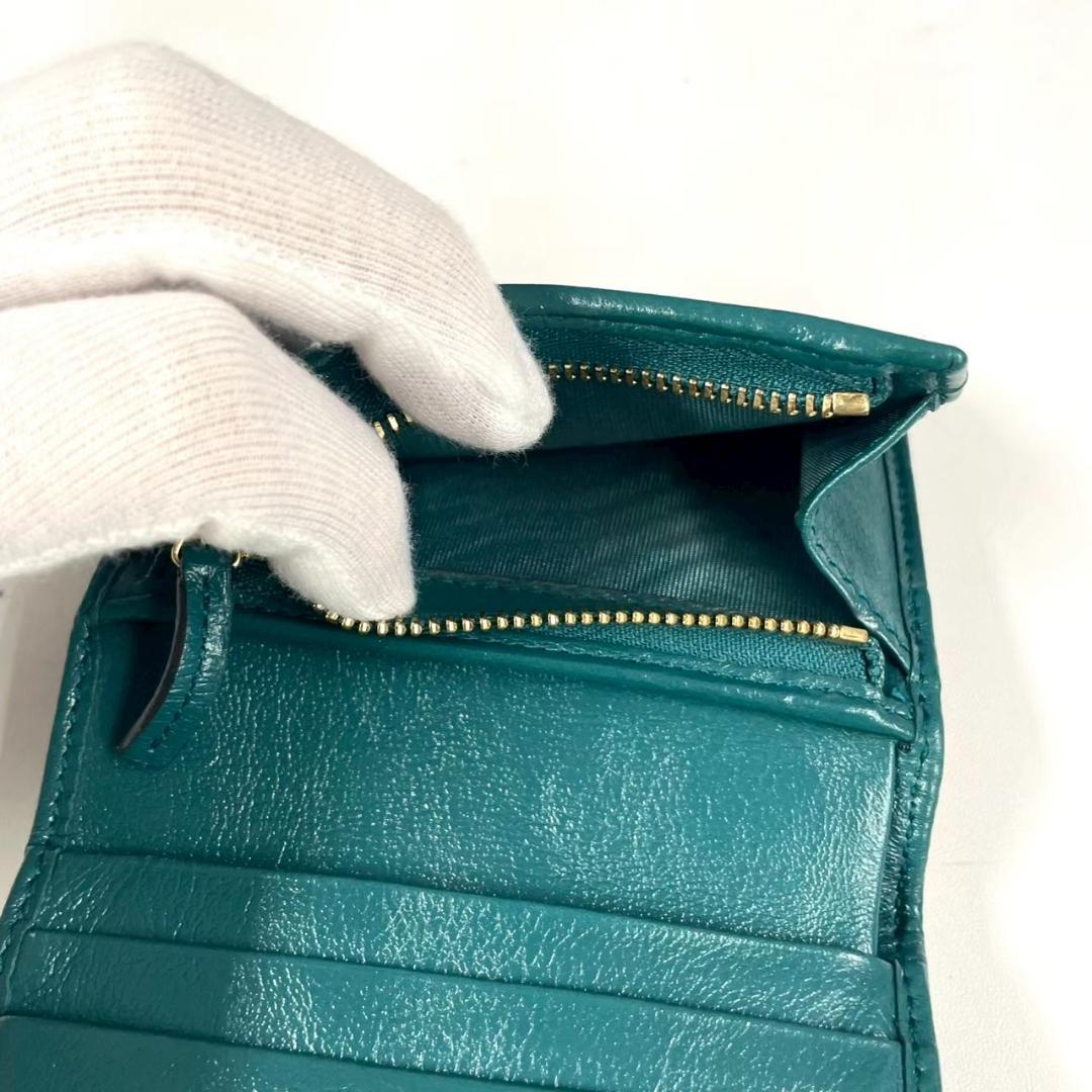 GUCCI グッチ GGマーモント 二つ折り財布 カーフレザー