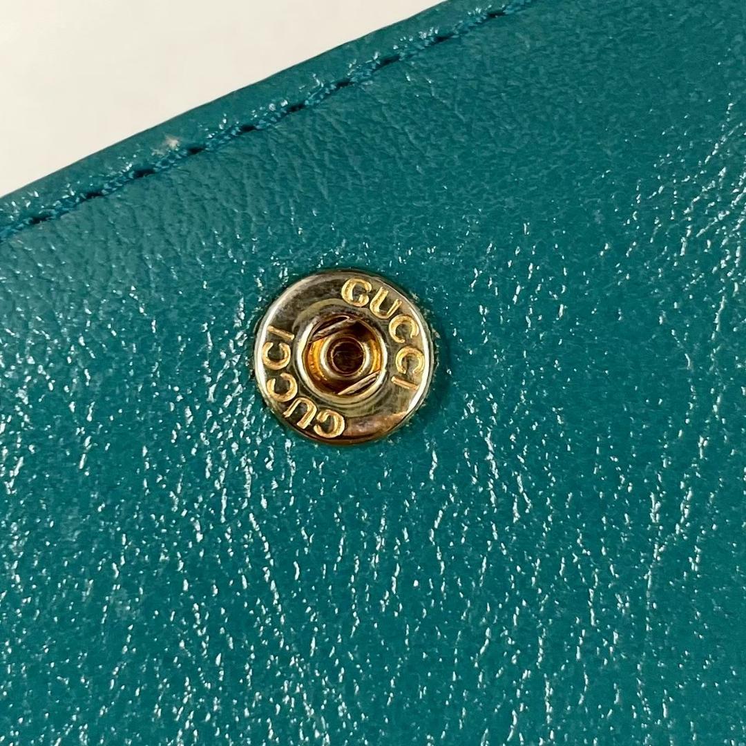 GUCCI グッチ GGマーモント 二つ折り財布 カーフレザー