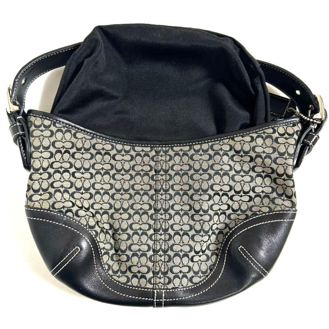 美品 コーチ COACH バッグ ハンドバッグ ミニ シグネチャー ブラック