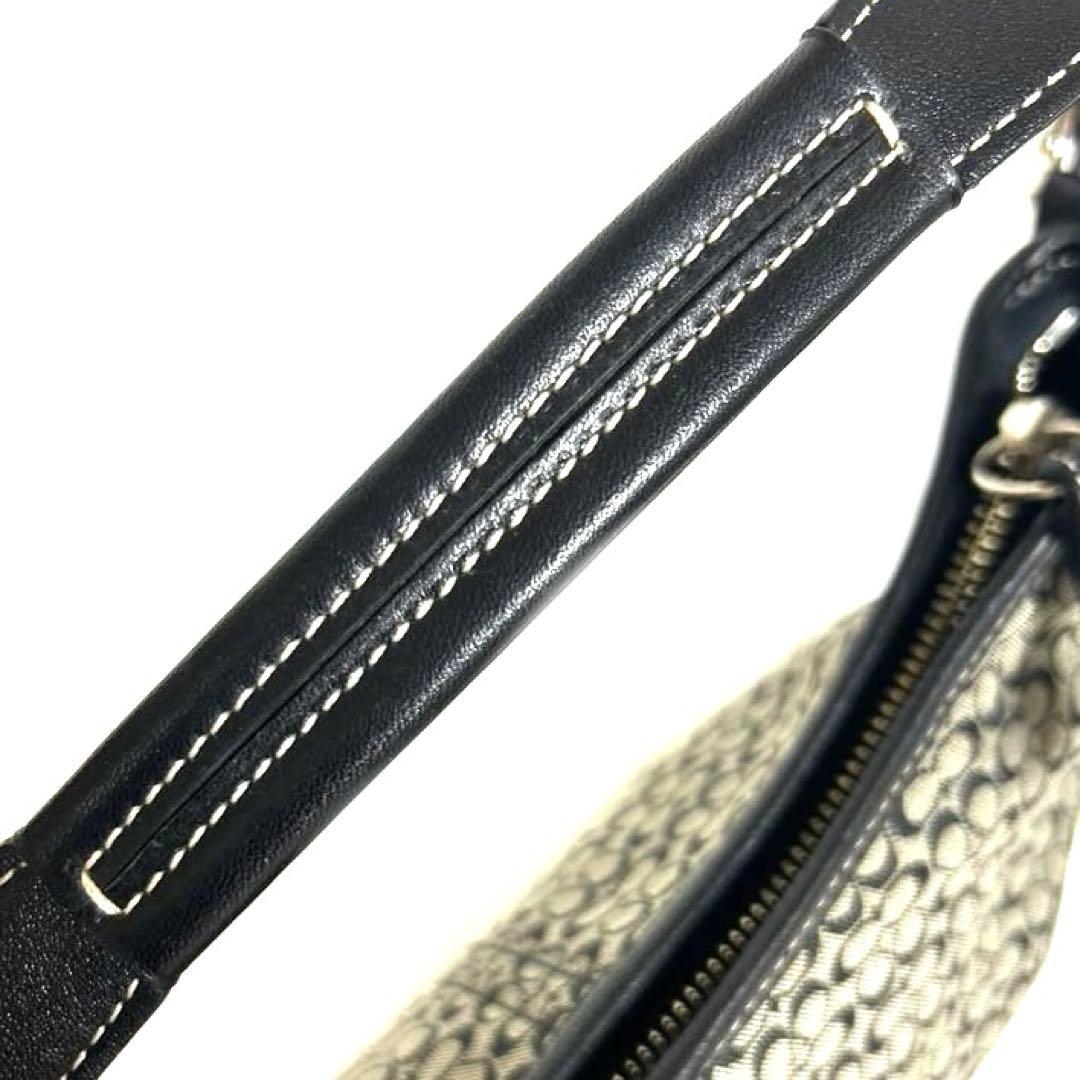 美品 コーチ COACH バッグ ハンドバッグ ミニ シグネチャー ブラック