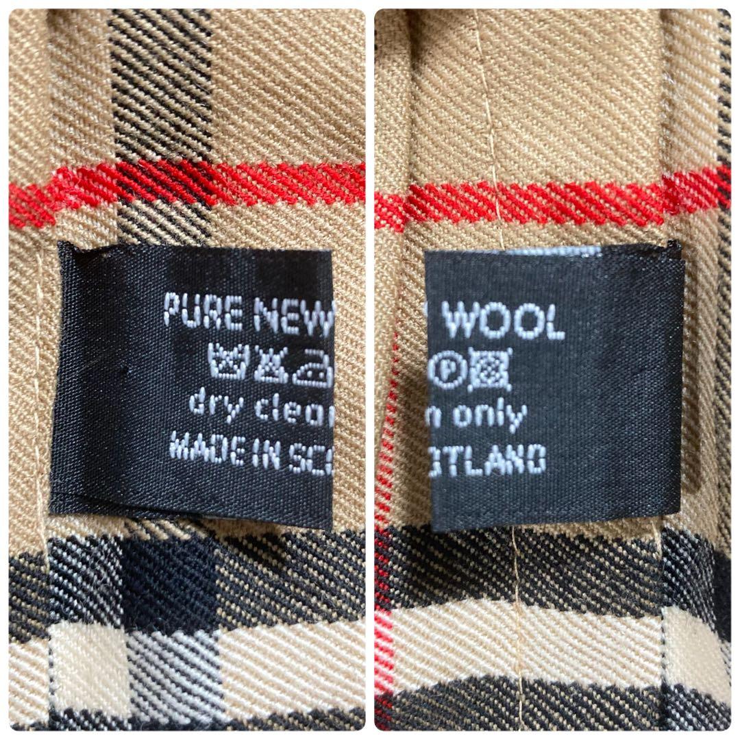 美品 バーバリーズ プリーツ 巻きスカート 2WAYノバチェック スコットランド