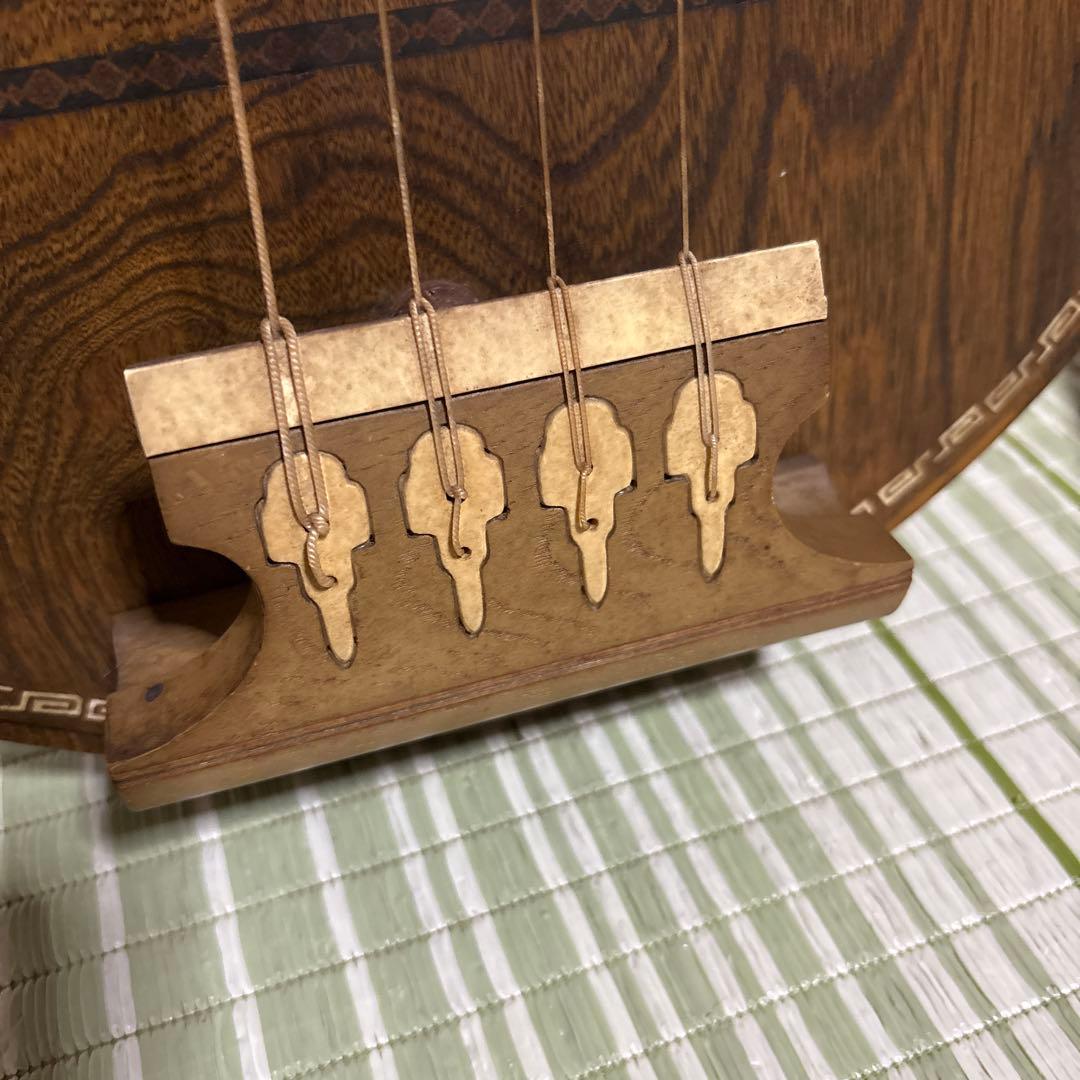 筑前琵琶 四弦 五柱 琵琶 螺鈿希少 琵琶立て 弦楽器 琵琶台 民族楽器