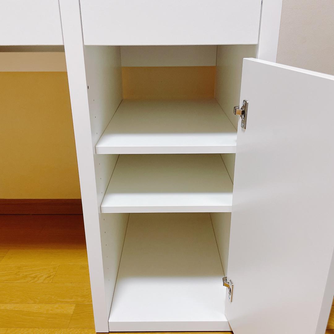 IKEA　ミッケ　パソコンデスク　ホワイト　引き出し付き