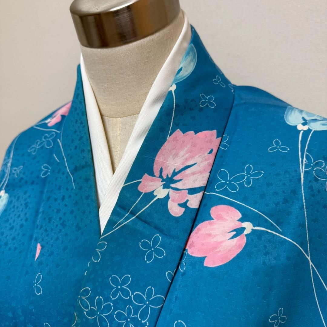 KN5700 洗える着物 小紋 身丈155.5cm ポリエステル 化繊 - メルカリ