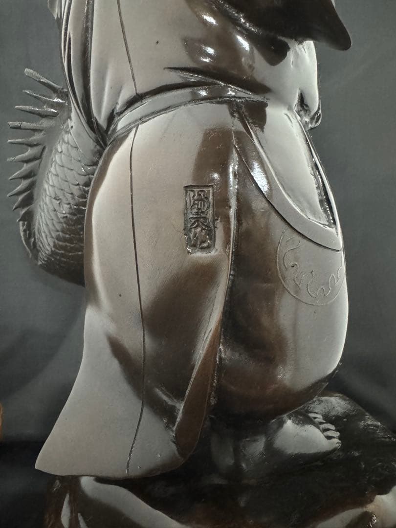 特大 恵比寿 七福神 銅 彫刻 置物 風水 開運 金運 インテリア