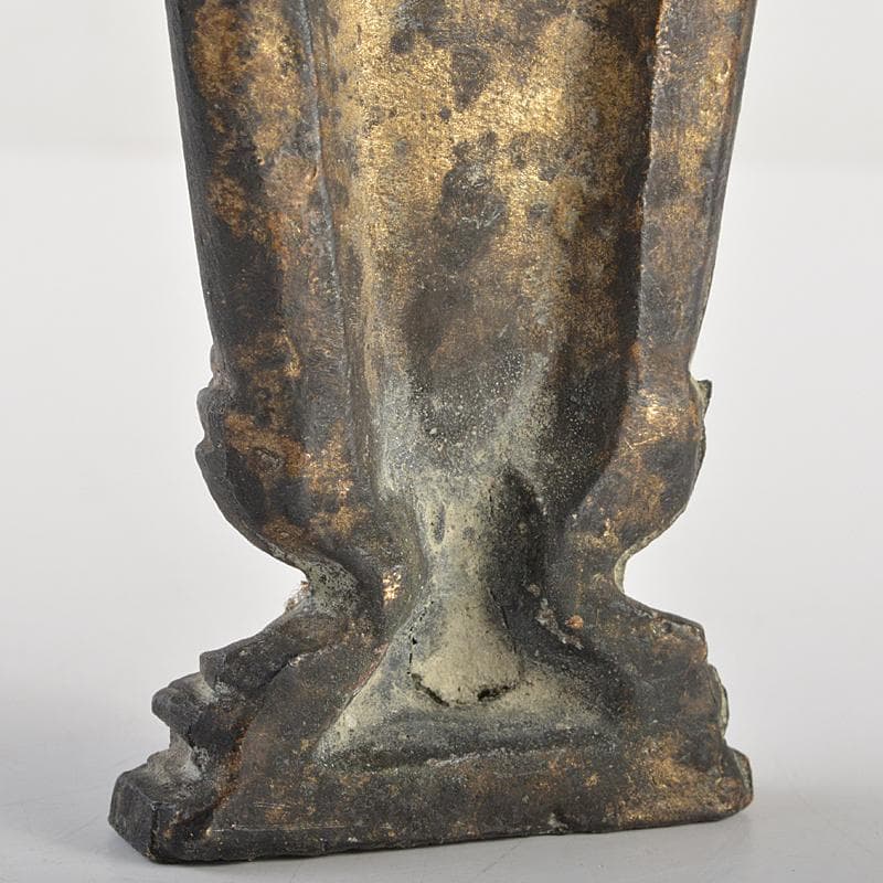 仏教美術 古銅鍍金 観音菩薩像 仏像 置物 観音開逗子付 C R7239