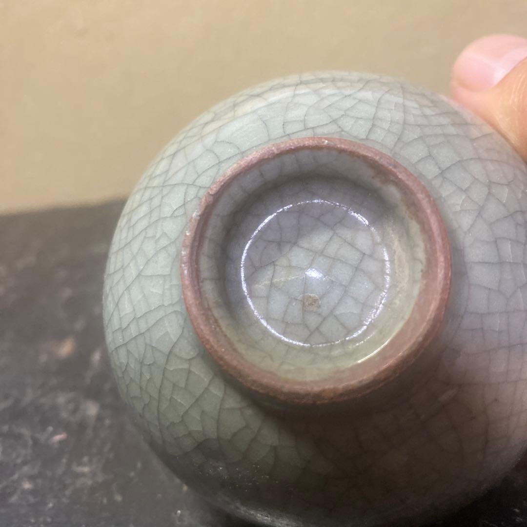 中国古玩ヒビ焼盃　7cm4cm