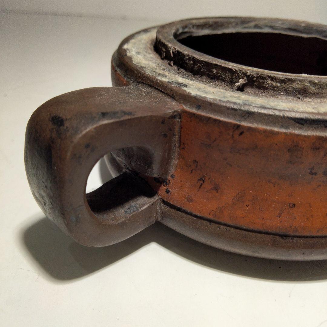 M135-3 清朝期 万豊順記款 (萬豊順記) 平底 紫砂壺