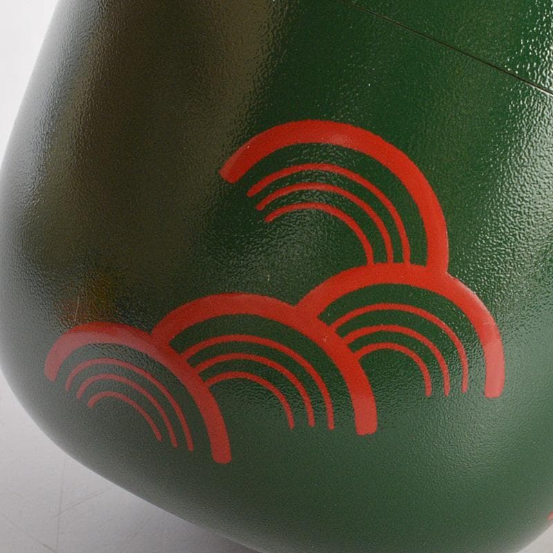 茶道具　中谷秀斉作　青海波　青漆石地塗　大棗　共箱　V　6553