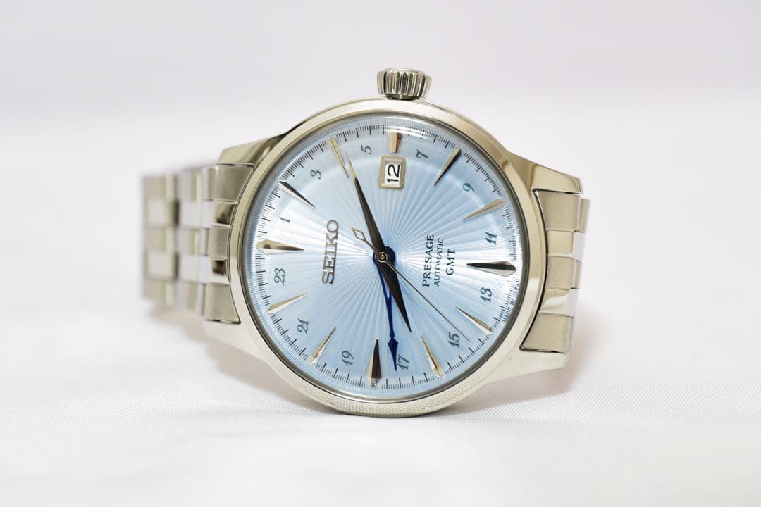 美品　SEIKO Presage GMT 自動巻き腕時計　正規店購入　保証有り