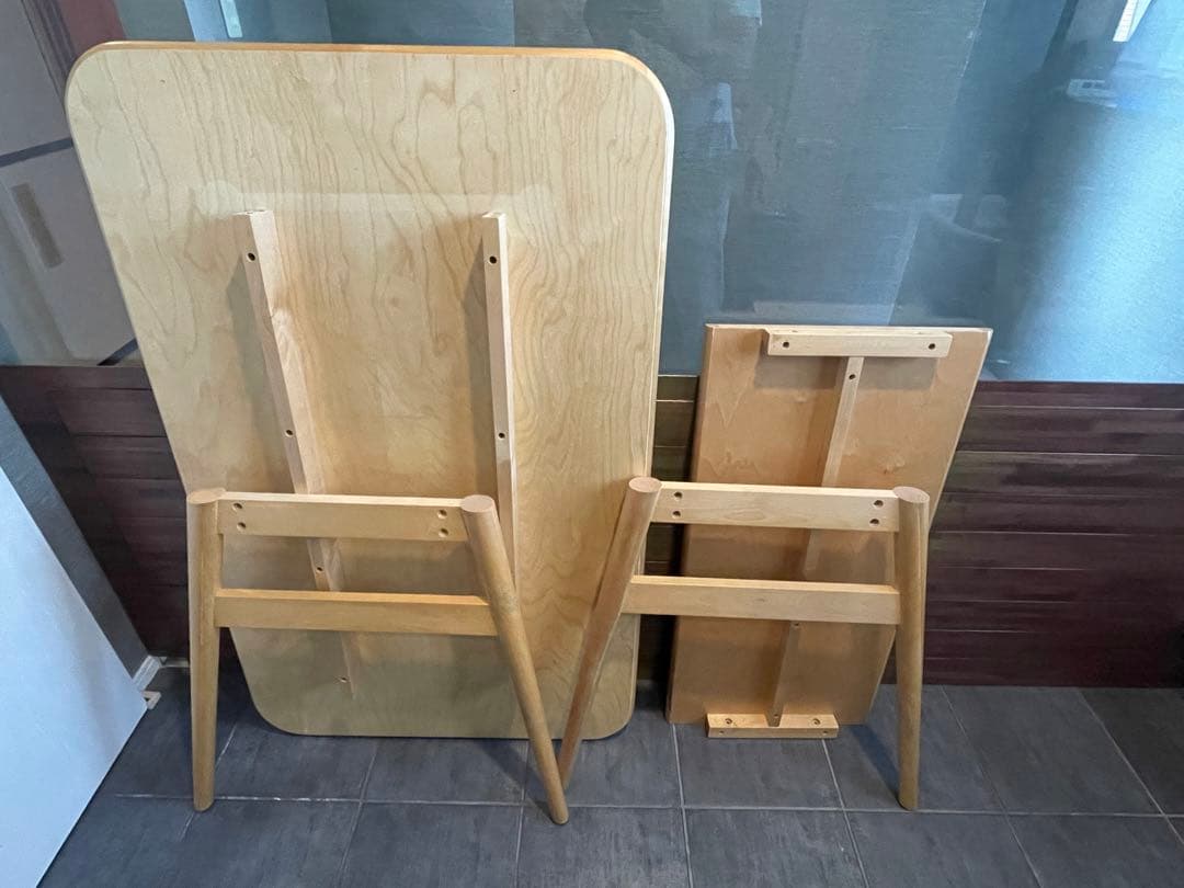 TSST 美品■天然木 ダイニングテーブル/デスク 棚付き■北欧◾️検ウニコ