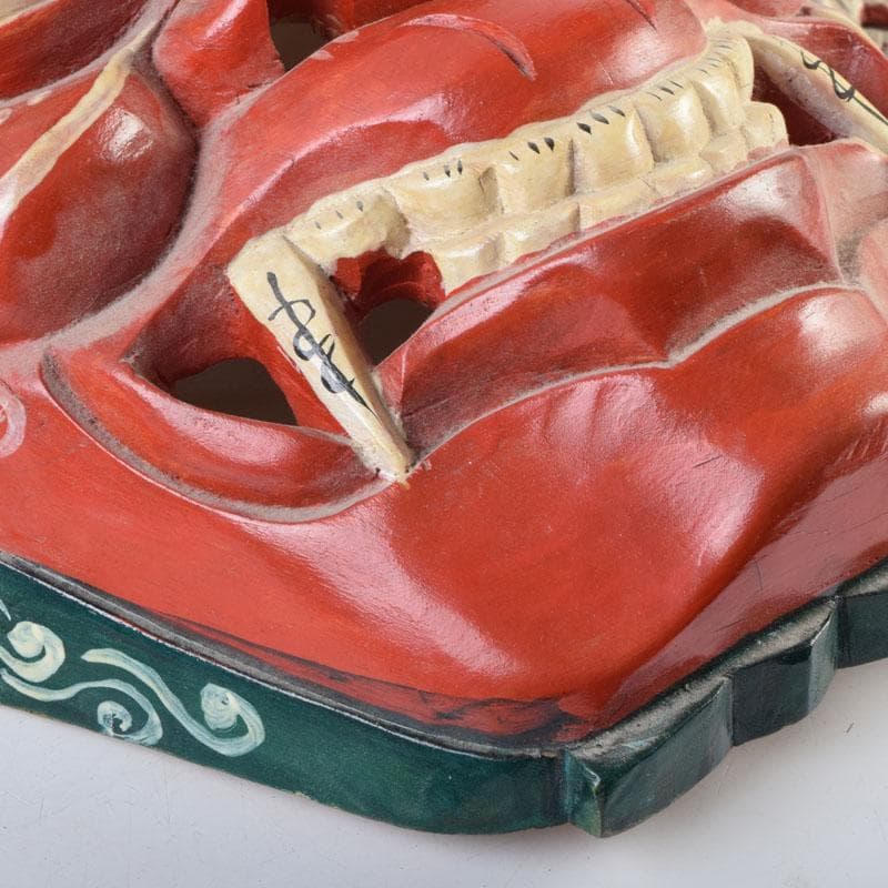 バリ島 インドネシア 彩色木彫 面 壁掛 N 9207A