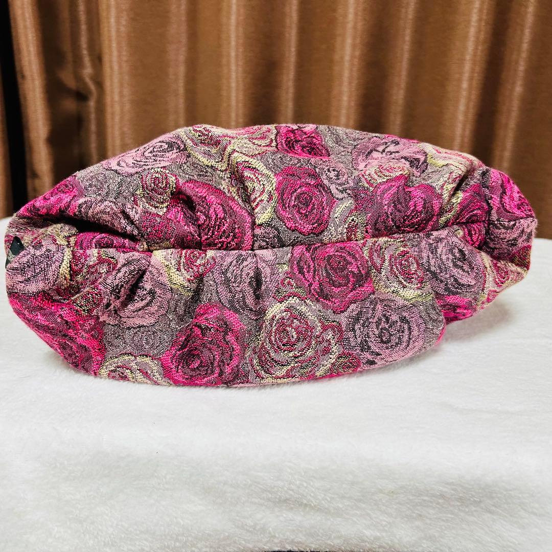 【極美品】Think Bee! ネバーエンディングピンクローズ　がま口　バッグ