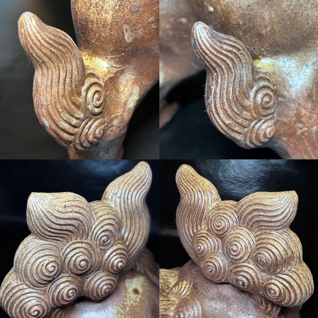 ☆備前焼！獅子 置物！『木村 友敬』作！☆木村長十郎友敬