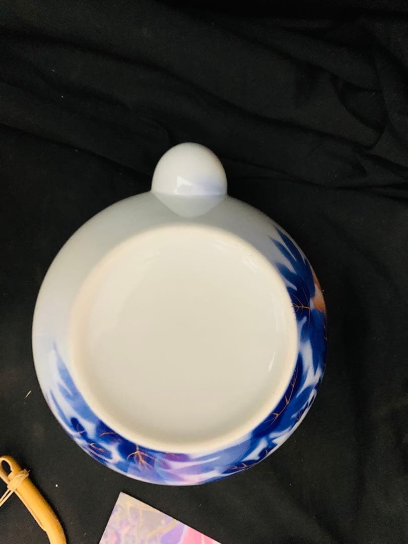 深川製　茶器揃　有田焼　急須　蓋付湯呑み5客　共箱付き