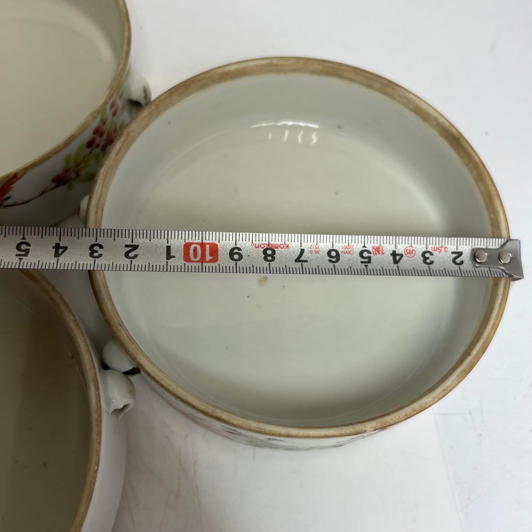 中国清時代 粉彩 四段重 高さ約18㎝ 木箱付 トコオ 東さ8-0126☆2F