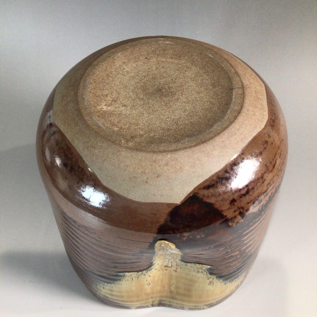 Ｐ６５５　水指　『高取焼』『鬼丸雪山造』　共箱　茶道具