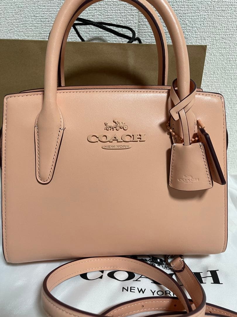 [美品] ❤️COACHアンドレア キャリーオール ピンク ハンドバッグ❤️