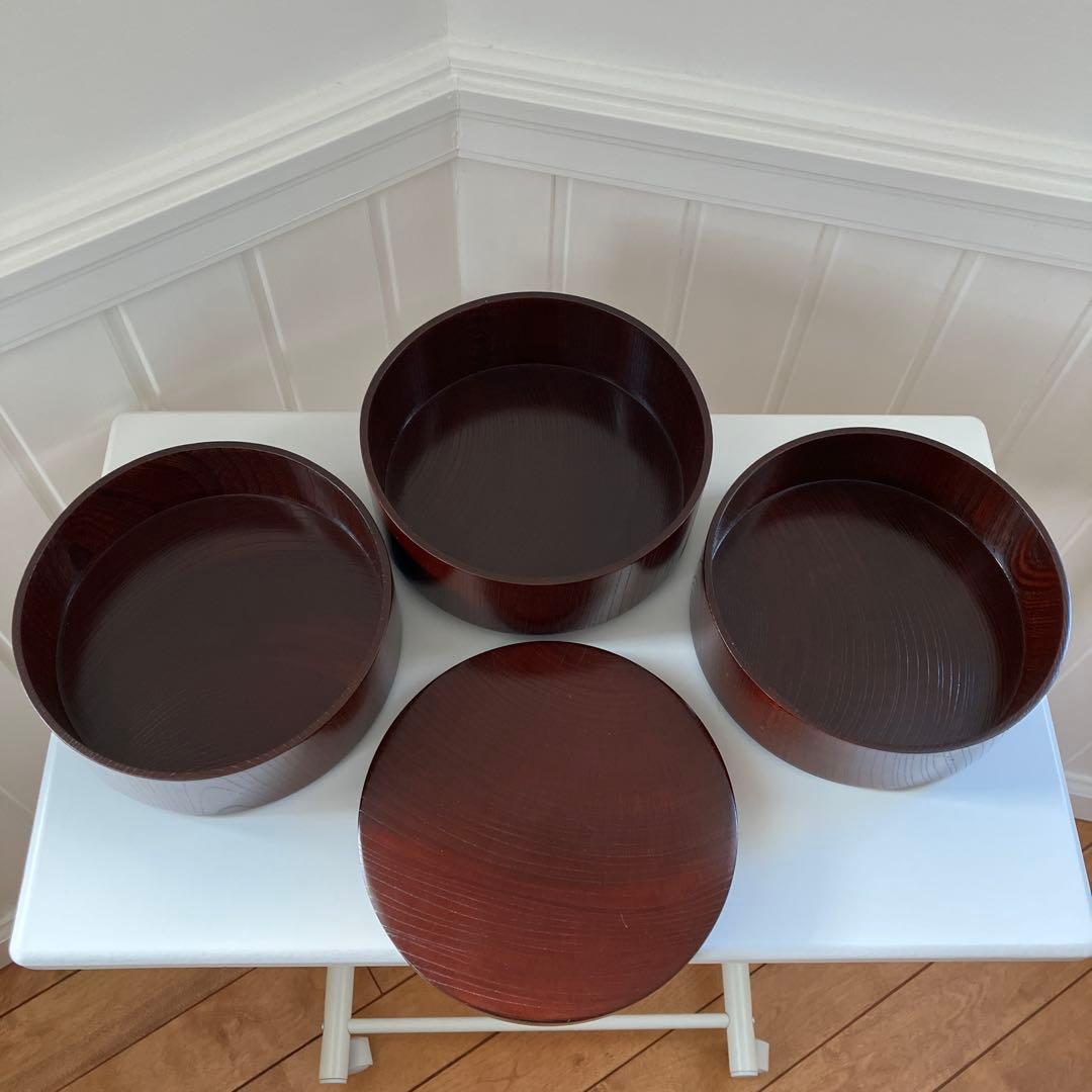 樹齢200年奥￼飛騨の天然木工芸品 乾燥4年ケヤキ重箱