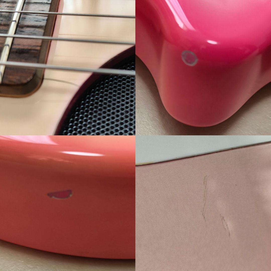 【美品】ZO-3 ピンクサンバースト アンプ内蔵ミニギター ヘッドフォン端子付