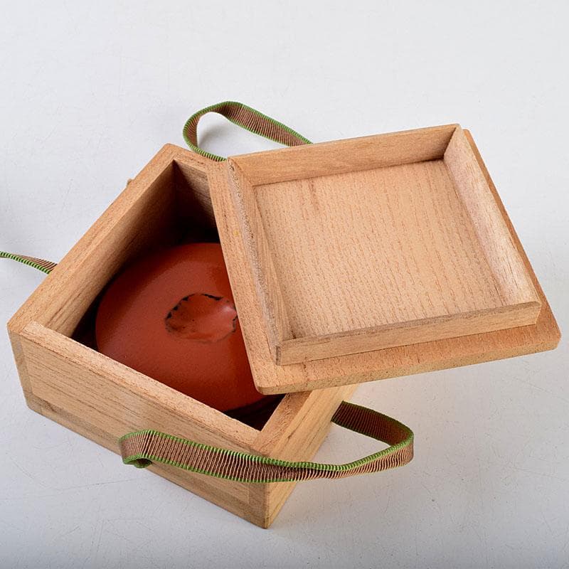 茶道具　根来塗　竹禪作　竹香合　共布共箱　Z　8906