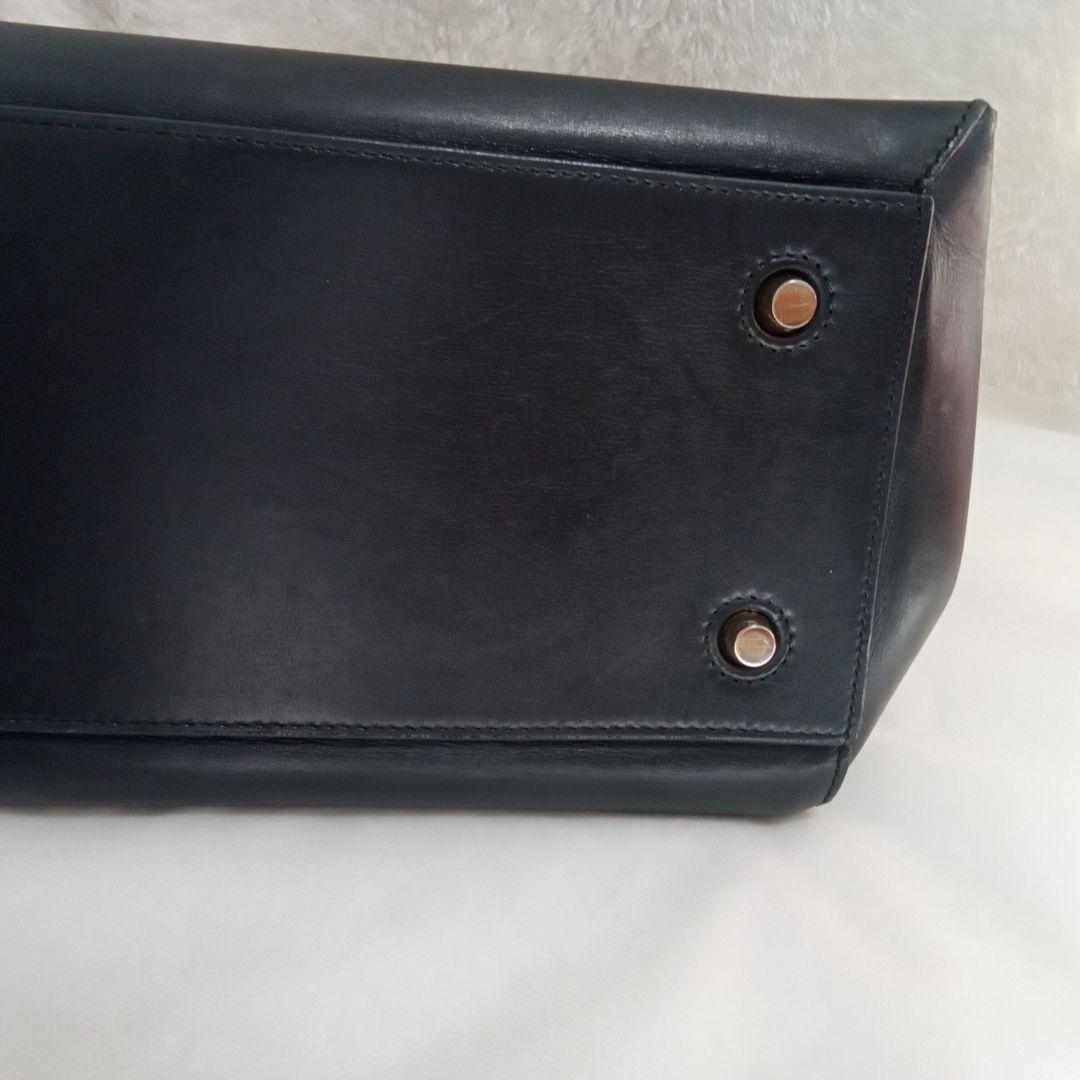 美品 CÉLINE セリーヌ エッジ ブラック レザー ハンドバッグトートバッグ