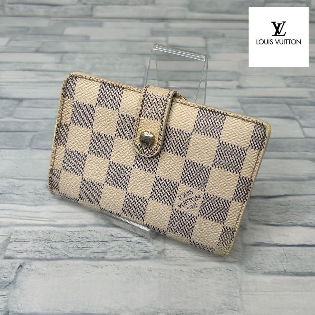 LOUIS VUITTON ルイヴィトンがま口ダミエ二つ折り財布