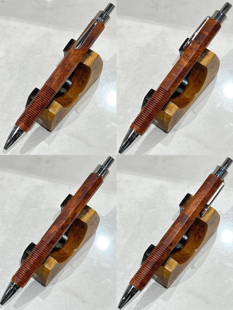 めい　S20 0.5mm 本花梨瘤　KATO201ボールペン本花梨瘤八角軸