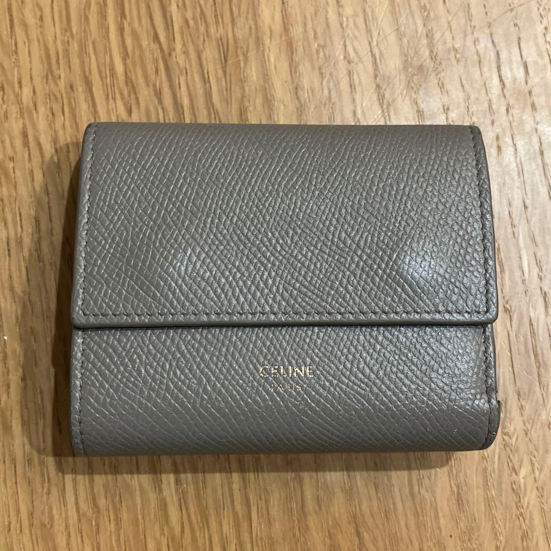 CELINE ミニ財布　スモールトリフォールド　三つ折り　刻印 CELINE セリーヌ スモール トリフォールド ウォレット 三つ折り財布