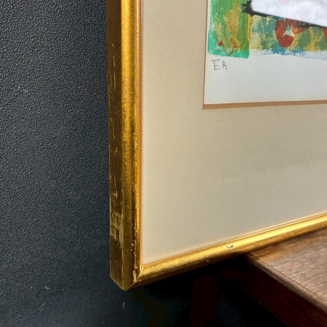 ポール・アイズピリ「パイナップルのある静物」リトグラフ 直筆サイン