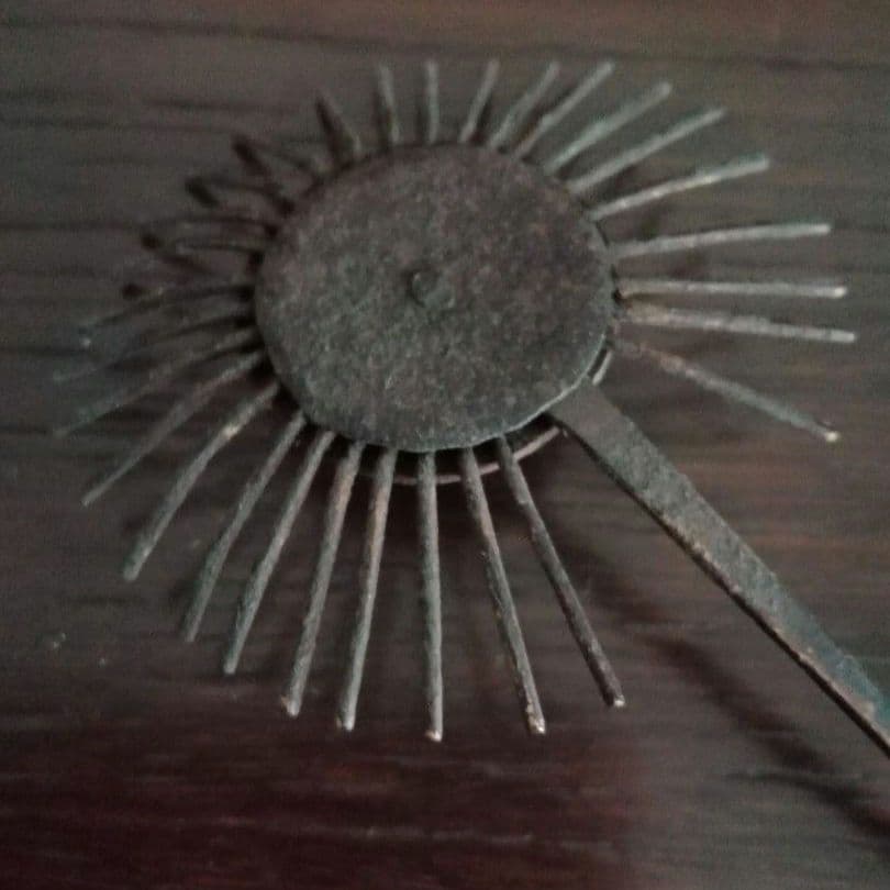 逸品　仏教美術　光背　放射光　古銅　江戸明治期　オブジェ　和骨董　アンティーク