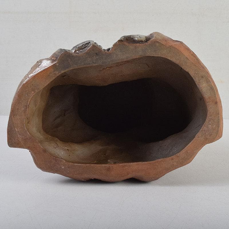 備前焼 福助 置物 縁起物 高さ約16.5㎝ 在銘 V 9094 - メルカリ