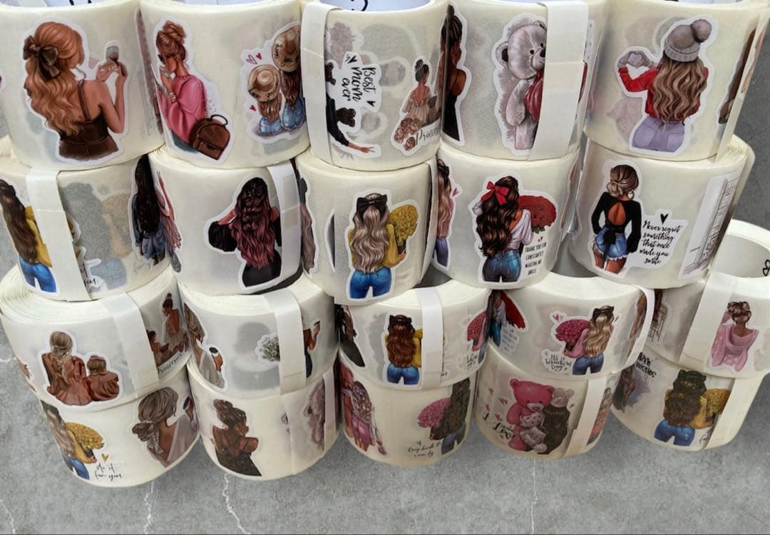 ciel様後ろ姿女の子ロールシール全セット25ロール ciel様後ろ姿女の子ロールシール全セット25ロール 後ろ姿の女の子