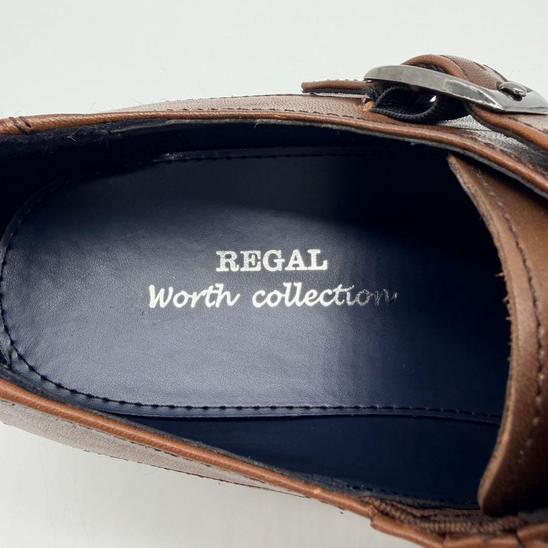 【展示品】REGAL リーガル ダブルモンクストラップ 25.5cm 茶 革靴