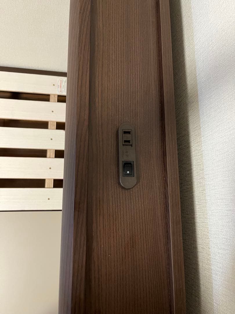 【ニトリ】ダークブラウン シングルベッド 引き出し収納付き