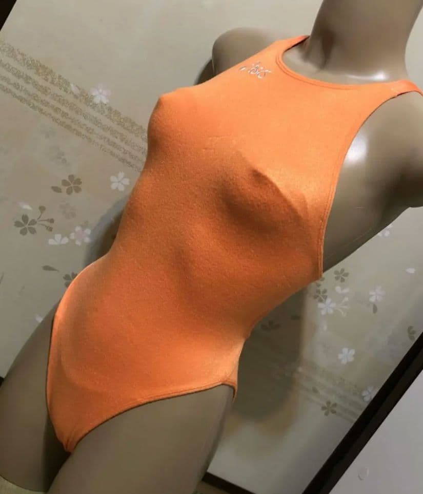 asics 競泳水着 オレンジ - メルカリ